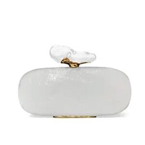 Alexis Bittar Liquid Dream Minaudiere Clutch in White